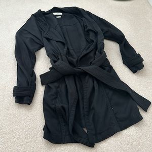Wilfred Aritzia Black Kimono Tie Jacket size XS